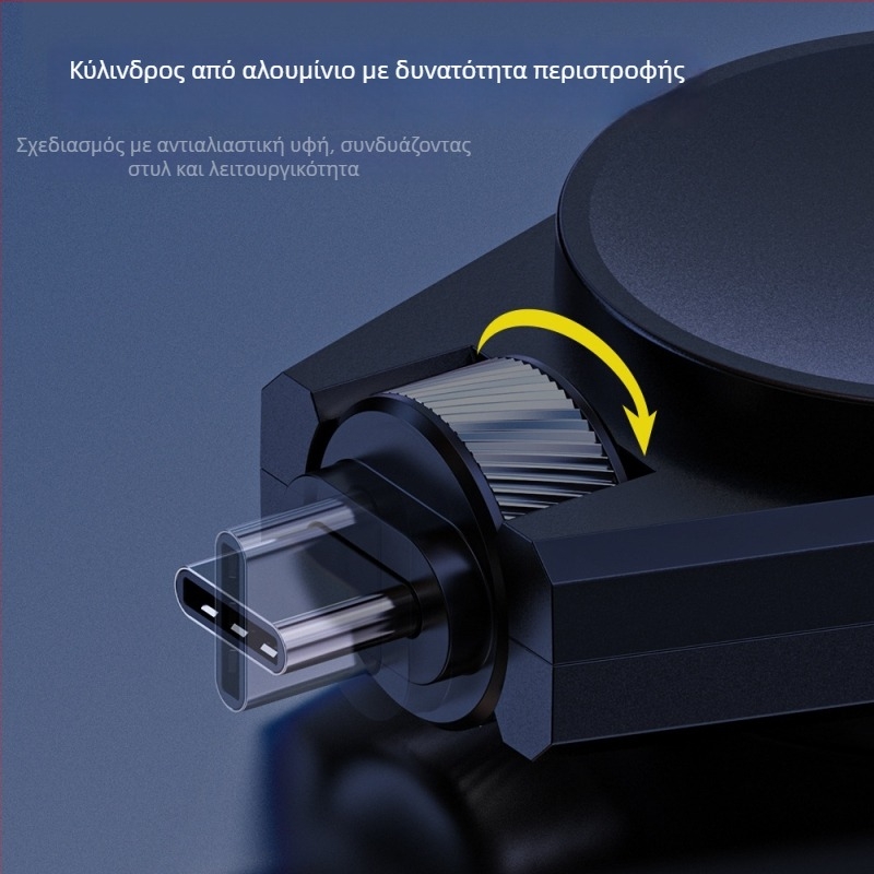 Ασύρματο στήριγμα φόρτισης για ρολόγια Samsung — USB-C διεπαφή, μαγνητική περιστρεφόμενη φόρτιση PD, φορητό, μοντέλο SKW-02