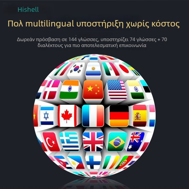 Ακουστικά μετάφρασης με φωνητικό μεταφραστή – ακουστικά τοποθετημένα στο αυτί, Android, Bluetooth, εμβέλεια 10 μ., έλεγχος αφής, φωτομετάφραση + φωνητική μετάφραση