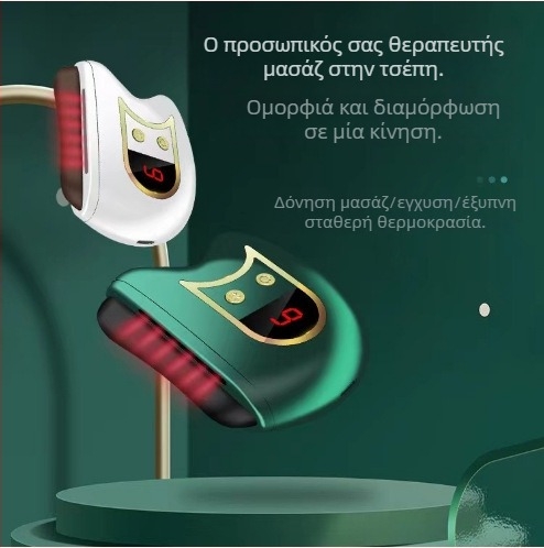 Ηλεκτρικός μασάζ προσώπου με λειτουργία υπέρυθρης ακτινοβολίας; ενσωματωμένη μπαταρία 300–500 mAh; IPX1 αδιάβροχο; κατάλληλο για οικιακή χρήση.