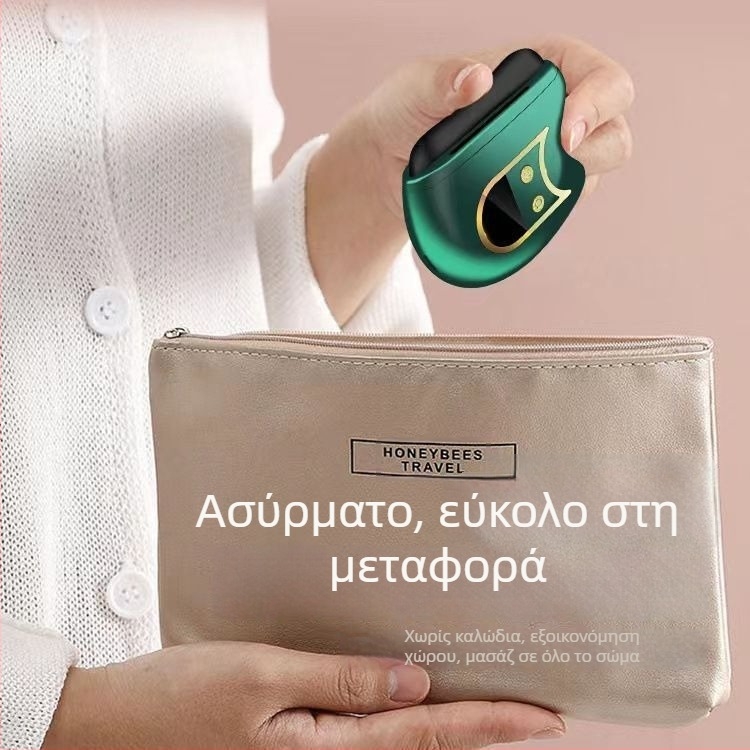 Ηλεκτρικός μασάζ προσώπου με λειτουργία υπέρυθρης ακτινοβολίας; ενσωματωμένη μπαταρία 300–500 mAh; IPX1 αδιάβροχο; κατάλληλο για οικιακή χρήση.