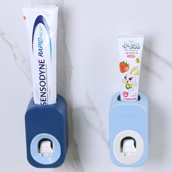 ABS εξωθητής οδοντόκρεμας, επίτοιχος με βεντούζα και αφαιρούμενο ράφι αποθήκευσης οδοντόκρεμας