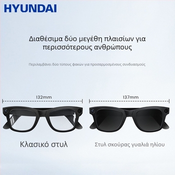 Έξυπνα γυαλιά: 8MP Sony κάμερα, αναγνώριση αντικειμένων, AI μετάφραση, 32GB εσωτερική μνήμη, TR90 πλαίσιο