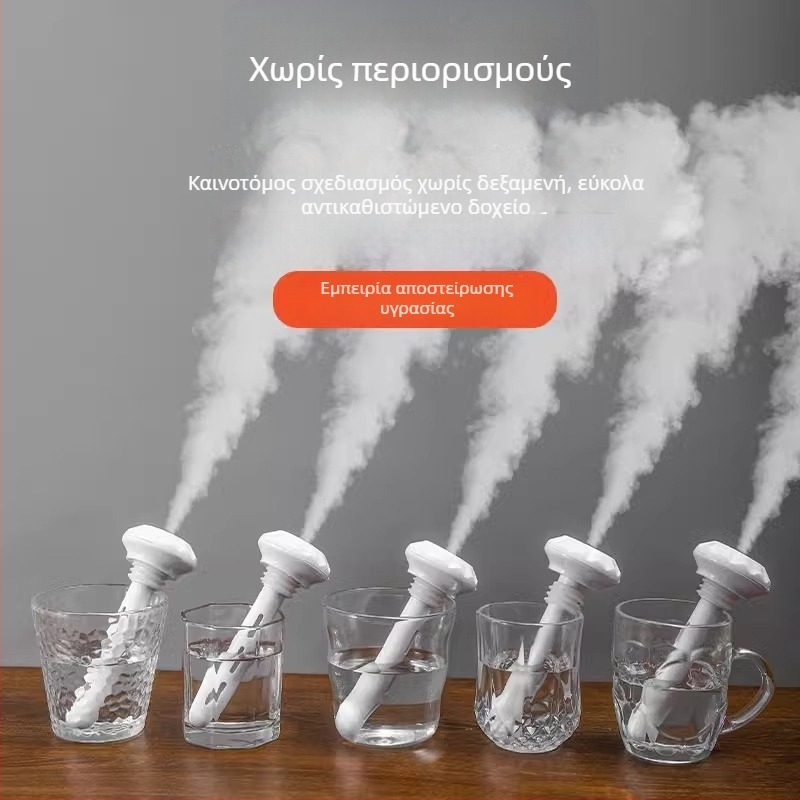 Υγραντήρας USB για χώρους έως 10 m², δεξαμενή 0,5–1 L, 1 έξοδος ομίχλης, χαμηλός θόρυβος 36–45 dB, τροφοδοσία USB 5V/1A