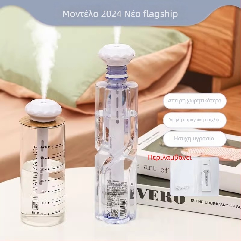 Υγραντήρας USB για χώρους έως 10 m², δεξαμενή 0,5–1 L, 1 έξοδος ομίχλης, χαμηλός θόρυβος 36–45 dB, τροφοδοσία USB 5V/1A