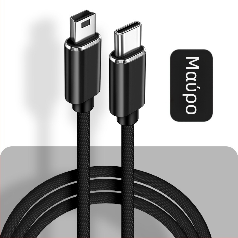 Καλώδιο OTG δεδομένων USB-C με συνδέσεις Mini USB σε Type-C και T-Port, αρσενικό προς αρσενικό, Digital Fox