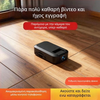 Μίνι Wi‑Fi κάμερα οικιακής παρακολούθησης, 1080P, ευρυγώνιος φακός, TF κάρτα, νυχτερινή όραση, ανίχνευση κίνησης με ειδοποιήσεις