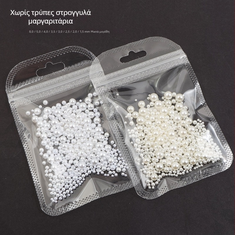 Μαργαριτάρια για μανικιούρ, στρογγυλά, μη πορώδη, υλικό: διοξείδιο του αλουμινίου, βασική συσκευασία