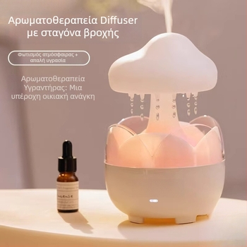 Οικιακός υγραντήρας με διαχύστη αρωματοθεραπείας, ήσυχο για υπνοδωμάτιο, δεξαμενή 0,5–1 L, 3+ έξοδοι ομίχλης, ενσωματωμένη μπαταρία, χρονοδιακόπτης >8 ωρών, κατάλληλο για δωμάτια έως 10 m²