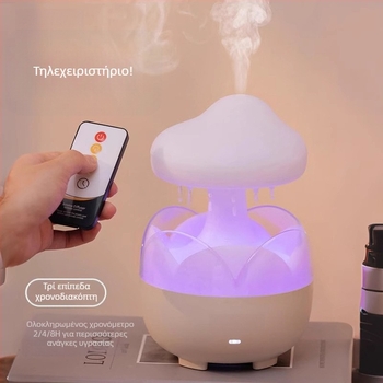 Οικιακός υγραντήρας με διαχύστη αρωματοθεραπείας, ήσυχο για υπνοδωμάτιο, δεξαμενή 0,5–1 L, 3+ έξοδοι ομίχλης, ενσωματωμένη μπαταρία, χρονοδιακόπτης >8 ωρών, κατάλληλο για δωμάτια έως 10 m²