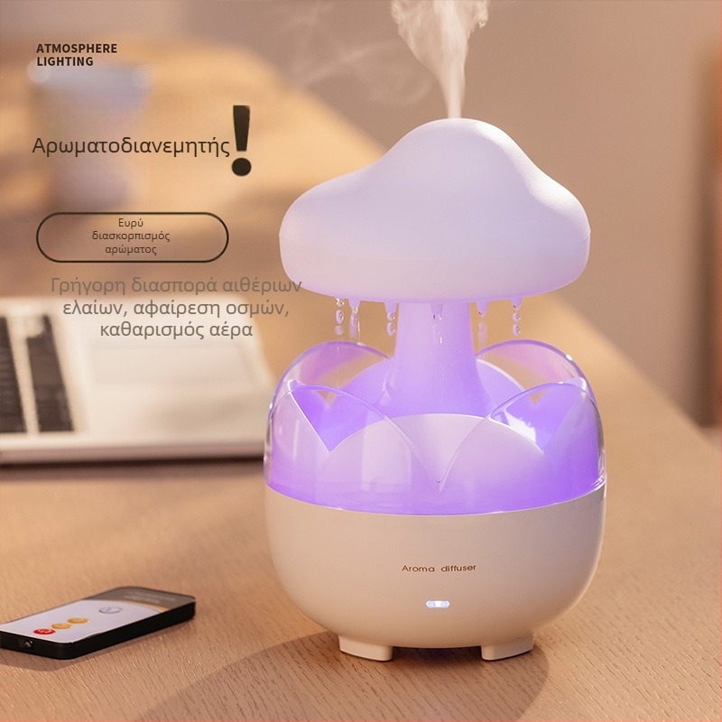 Οικιακός υγραντήρας με διαχύστη αρωματοθεραπείας, ήσυχο για υπνοδωμάτιο, δεξαμενή 0,5–1 L, 3+ έξοδοι ομίχλης, ενσωματωμένη μπαταρία, χρονοδιακόπτης >8 ωρών, κατάλληλο για δωμάτια έως 10 m²