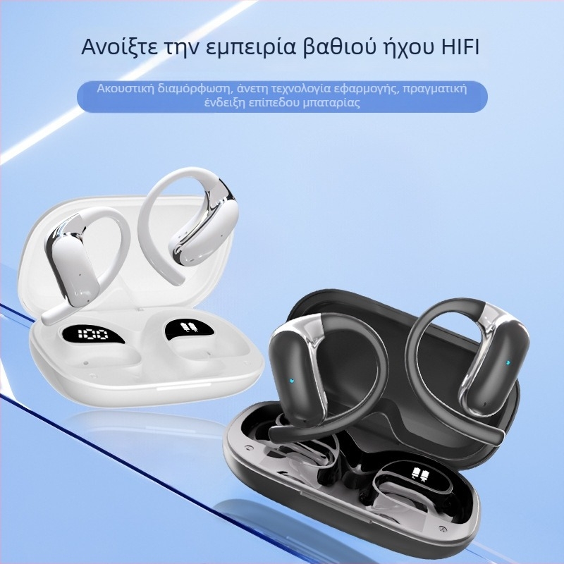 YYK-Q65 Ασύρματα ακουστικά Bluetooth με αθλητικό κράτημα του αυτιού, εμβέλεια 10 μ, έλεγχος αφής, PC+ABS, 86 g