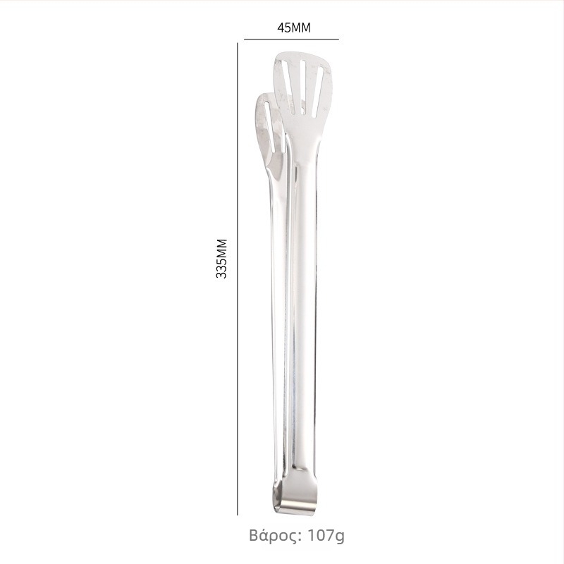 Ανοξείδωτες λαβίδες φαγητού, 304 ανοξείδωτος χάλυβας, υψηλή αντοχή σε θερμοκρασία, ανθεκτικές στη διάβρωση, προστασία από εγκαύματα