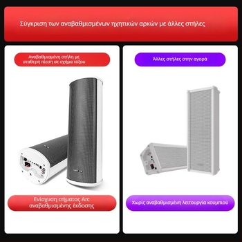 Ενεργό εξωτερικό ηχοσύστημα σε στήλη (Bluetooth, 2 ηχεία, 3D surround, MP3 αναπαραγωγή, TF κάρτα/USB)