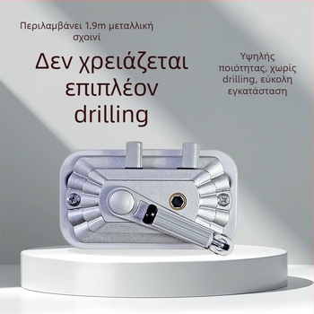 Συσκευή απλώματος ρούχων με διπλό πόλο, χειροκίνητος μηχανισμός ανύψωσης, κράμα αλουμινίου, εσωτερικός ανυψωτής