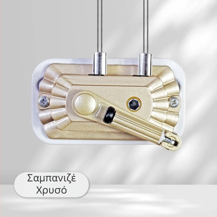 Συσκευή απλώματος ρούχων με διπλό πόλο, χειροκίνητος μηχανισμός ανύψωσης, κράμα αλουμινίου, εσωτερικός ανυψωτής