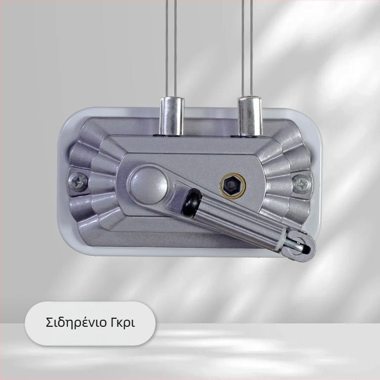 Συσκευή απλώματος ρούχων με διπλό πόλο, χειροκίνητος μηχανισμός ανύψωσης, κράμα αλουμινίου, εσωτερικός ανυψωτής