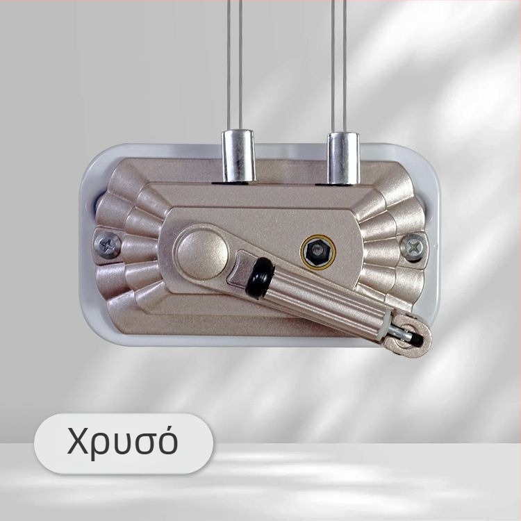 Συσκευή απλώματος ρούχων με διπλό πόλο, χειροκίνητος μηχανισμός ανύψωσης, κράμα αλουμινίου, εσωτερικός ανυψωτής