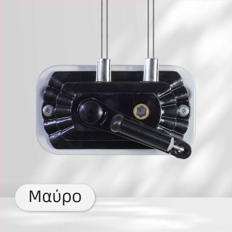 Συσκευή απλώματος ρούχων με διπλό πόλο, χειροκίνητος μηχανισμός ανύψωσης, κράμα αλουμινίου, εσωτερικός ανυψωτής