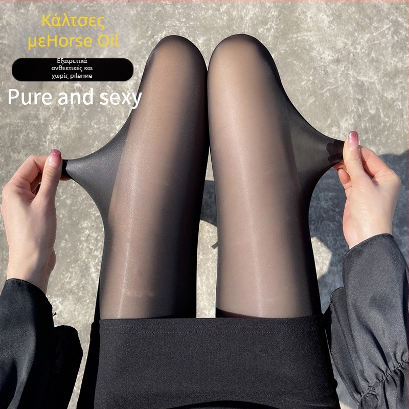 Κάλσον ultra-thin με γυαλιστερό φινίρισμα, Core-spun νήματα, ανύψωση γλουτών, διαμόρφωση σιλουέτας