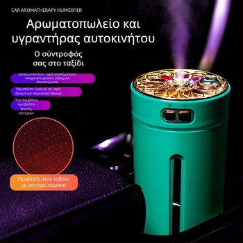 Αυτοκινητικός υγραντήρας και ψεκαστής αρώματος, ABS υλικό, τροφοδοσία 5V, ισχύς 2W, καθολική συμβατότητα, κάλυψη έως 10 m²