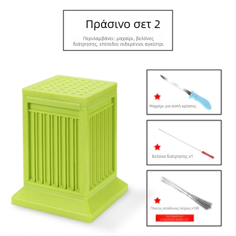 Σιδερένιο πιρούνι μπάρμπεκιου για σουβλάκια — εργαλείο στριψίματος κρέατος και κοπής σουβλακιού για οικιακή χρήση