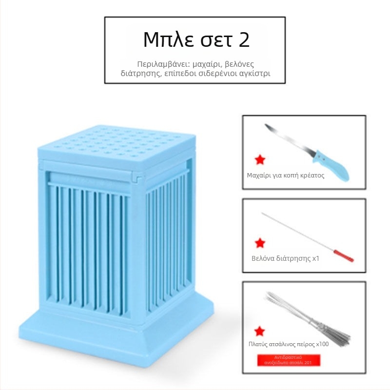 Σιδερένιο πιρούνι μπάρμπεκιου για σουβλάκια — εργαλείο στριψίματος κρέατος και κοπής σουβλακιού για οικιακή χρήση