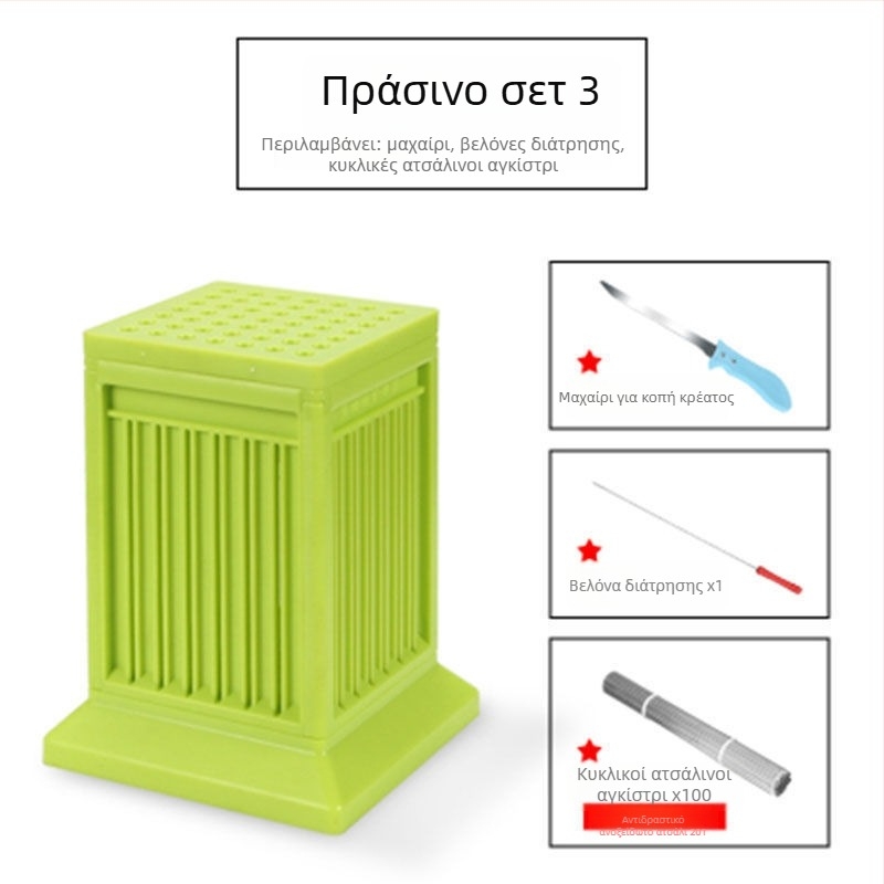 Σιδερένιο πιρούνι μπάρμπεκιου για σουβλάκια — εργαλείο στριψίματος κρέατος και κοπής σουβλακιού για οικιακή χρήση