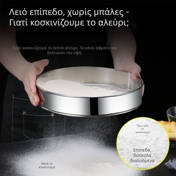 Runnuo κόσκινο αλευριού από ανοξείδωτο ατσάλι 304, χειροκίνητο, υπερλεπτό με 60-πλέγμα, προέλευση Τσάοζου, Γκουανγκντόνγκ