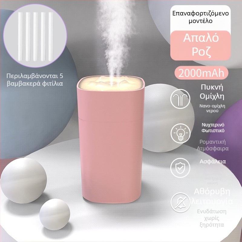 Συμπαγής υγραντήρας επιτραπέζιος για υπνοδωμάτιο, κατάλληλος για μωρά και εγκύους, φοιτητικές εστίες