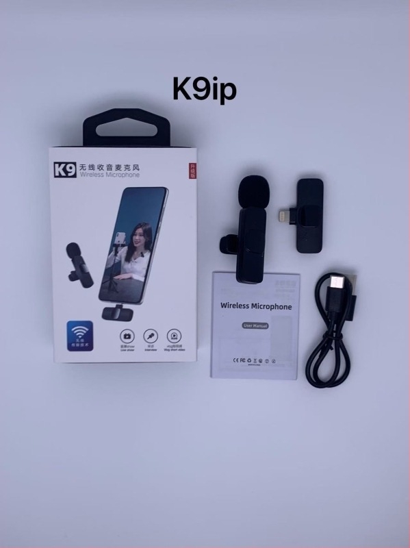 K9 lavalier μικρόφωνο, ενσύρματο για επαγγελματική εγγραφή και ζωντανή μετάδοση, SNR ≥ 70 dB, ενσωματωμένη μπαταρία, 5V/5W, αυτονομία 1-3 h