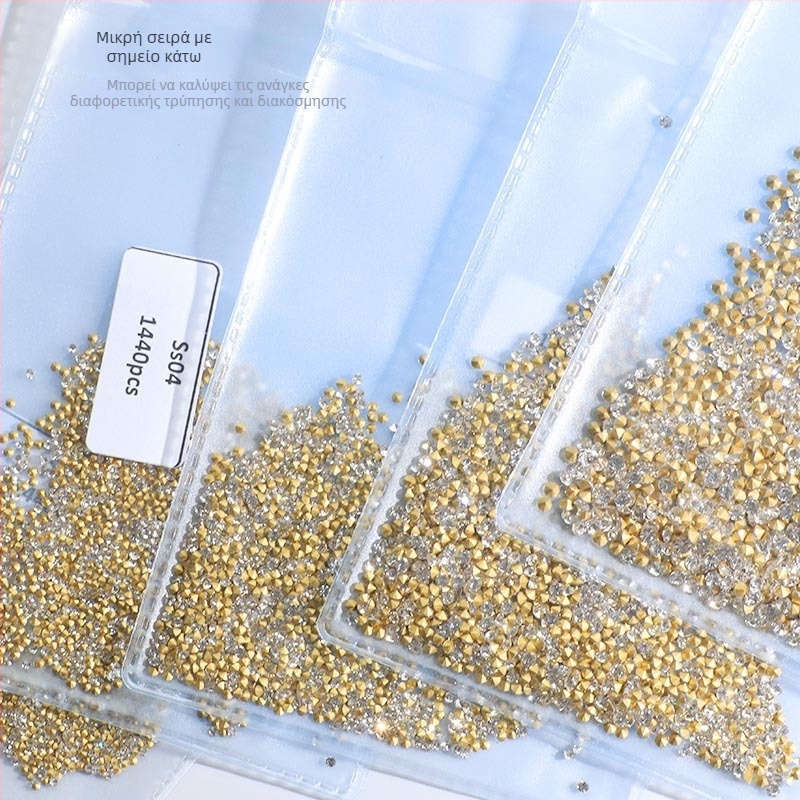 Κρύσταλλοι για νύχια – Servant A, σειρά Princess, γυάλινα και στρας, μοτίβα σταγόνες νερού και αστέρια, στυλ light luxury