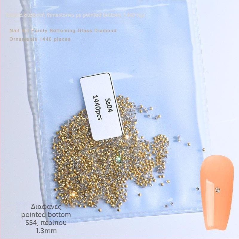 Κρύσταλλοι για νύχια – Servant A, σειρά Princess, γυάλινα και στρας, μοτίβα σταγόνες νερού και αστέρια, στυλ light luxury