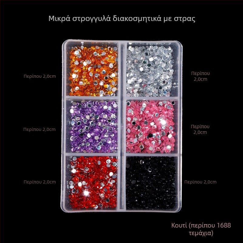 Κρύσταλλα διακόσμησης νυχιών Poshman, Princess Series, Flat Bottom Drill, Bow & Butterfly Pattern, Sweet Style