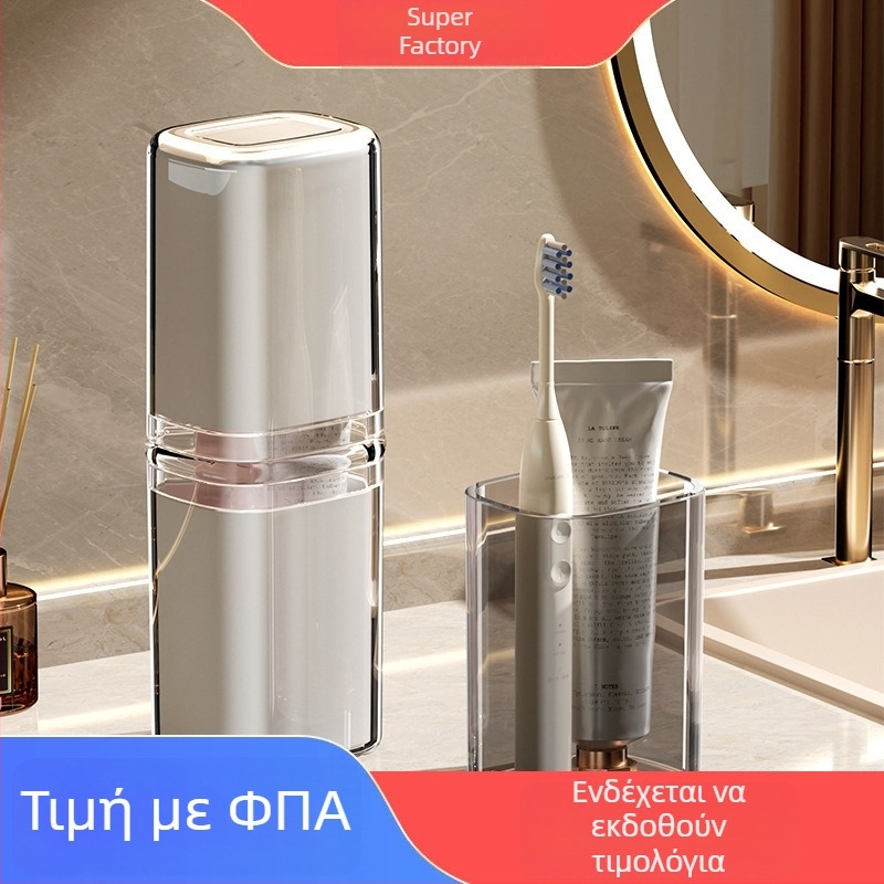 Beiduoyang Κύπελλο ταξιδιού για οδοντόβουρτσες, τετράγωνος σχεδιασμός, υλικό PET, προσαρμοσμένο λογότυπο