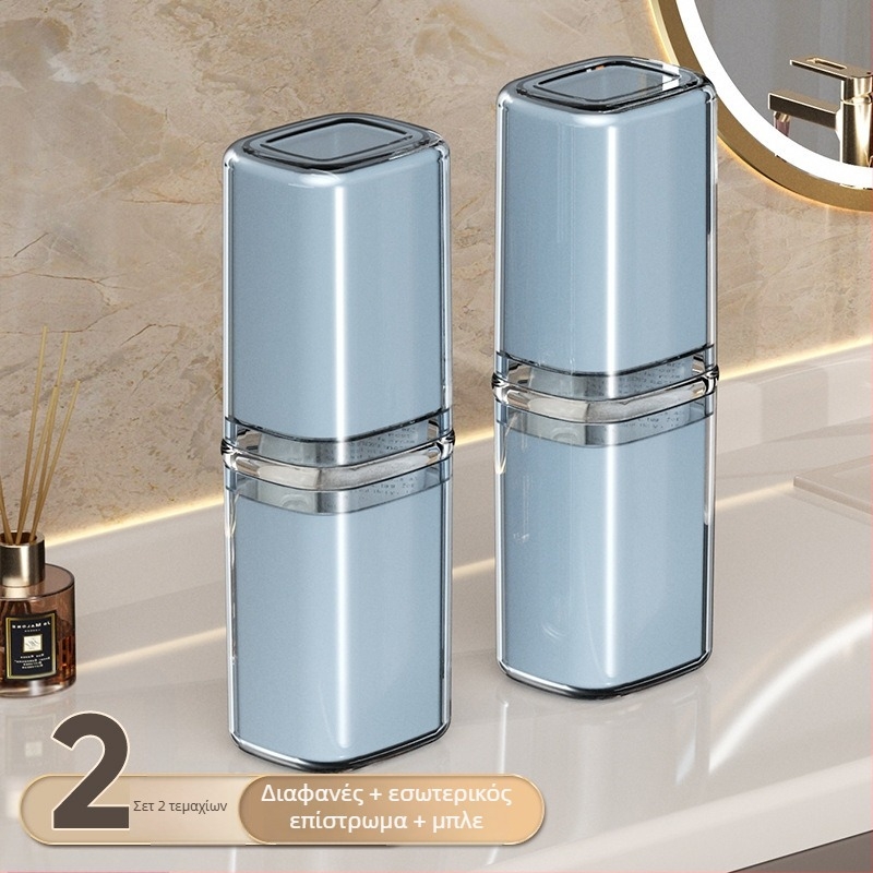 Beiduoyang Κύπελλο ταξιδιού για οδοντόβουρτσες, τετράγωνος σχεδιασμός, υλικό PET, προσαρμοσμένο λογότυπο