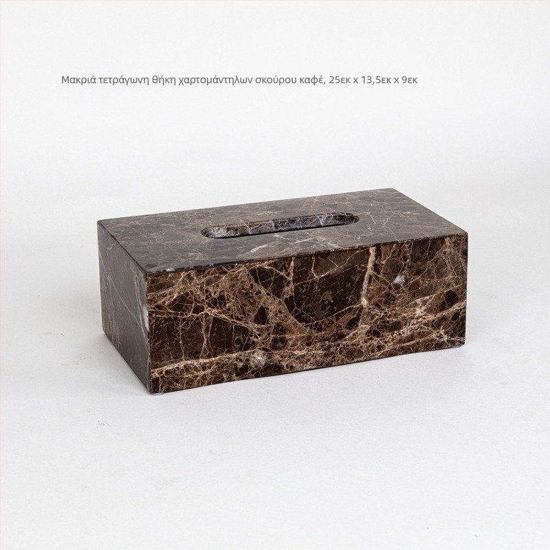 Έξι τεμάχια σετ μπάνιου από μάρμαρο με διακοσμητικό δίσκο, δυνατότητα προσαρμογής και εκτύπωσης λογότυπου