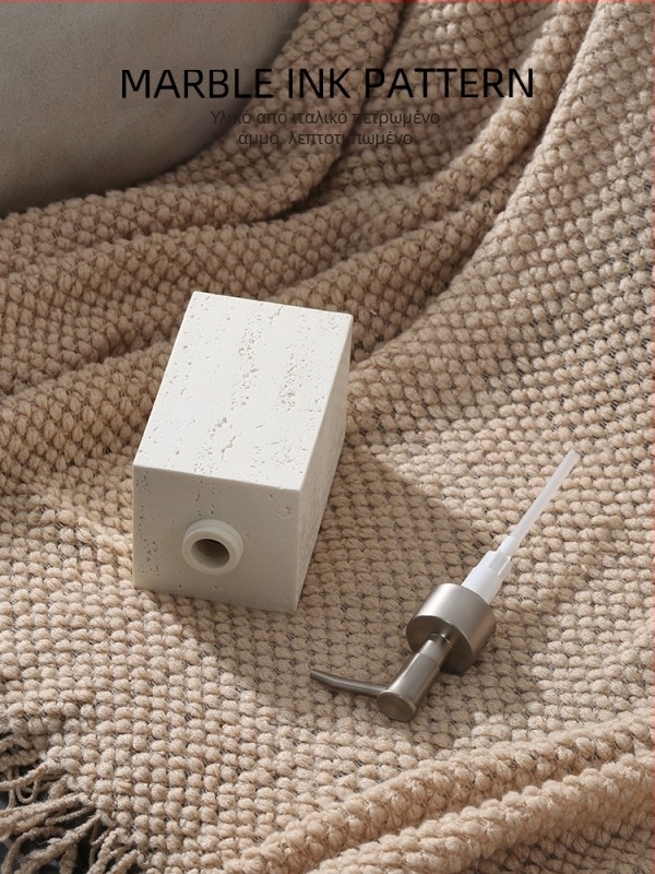 Μπουκάλι με αντλία, εμπνευσμένο από travertine, για είδη υγιεινής ξενοδοχειακού επιπέδου — ταξιδιωτικό μικρό μπουκαλάκι για αντισηπτικό χεριών, λοσιόν, σαμπουάν και gel ντους