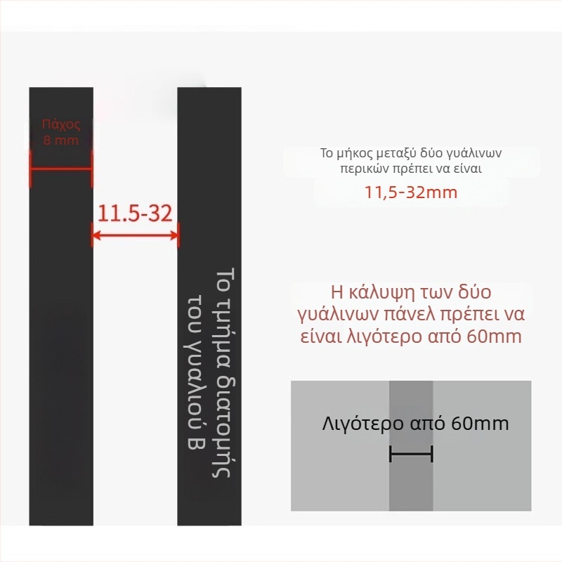 Zemu Move the Door Lock για γυάλινες και συρόμενες πόρτες | κράμα ψευδάργύρου, μοντέρνος μινιμαλισμός