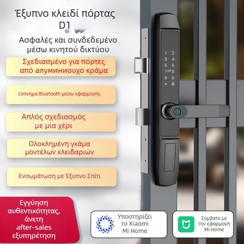 Bear Whale D1 ηλεκτρονική κλειδαριά πόρτας για αλουμινένιες συρόμενες πόρτες με αποτύπωμα και κωδικό πρόσβασης