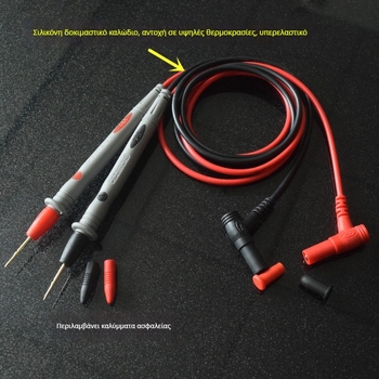 VC890D Ακίδα Μετρητή με Σιλικονούχο Καλώδιο, 1000V/20A, Χρυσωμένη Χαλκός Κεφαλή