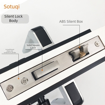 Κλειδαριά πόρτας εσωτερικού χώρου με χειριστήριο – κράμα ψευδάργύρου, μοντέλο 6106, στυλ ελαφριάς πολυτέλειας, κατάλληλη για εσωτερικές ξύλινες πόρτες, μπάνιο, κουζίνα και μεταλλικές πόρτες