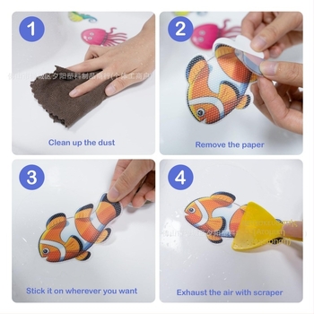 Sunset αυτοκόλλητο αντιολισθητικό για δάπεδο και τοίχο, σχέδιο με θαλάσσιο καρτούν, βάση από καουτσούκ, 20 τεμάχια ανά συσκευασία, πάχος 0,8 mm