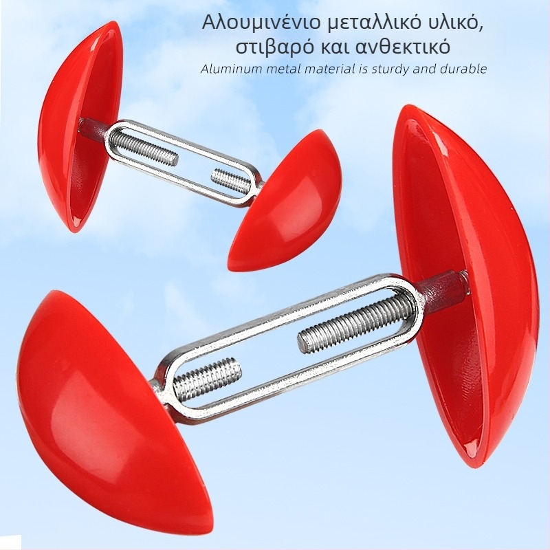 Ρυθμιζόμενος διαστολέας παπουτσιών και επεκτατής δακτύλων — ABS αλουμίνιο, για ψηλά τακούνια και φλατ · κατάλληλος για αθλητικά, δερμάτινα, μποτάκια, casual και υφασμάτινα υποδήματα