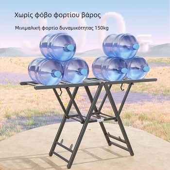 Αναδιπλούμενη επιδαπέδια σχάρα για στέγνωμα ρούχων, τύπος φτερού, σιδερένια, κινητή, μοντέλο JGFR-K2