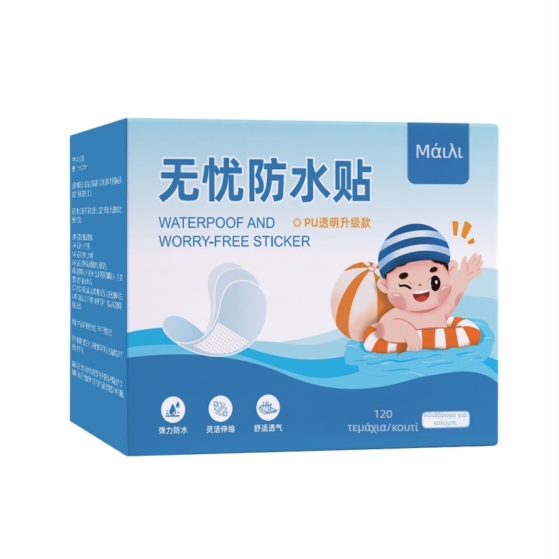 Αποστειρωμένος αυτοκόλλητος επίδεσμος μιας χρήσης, αδιάβροχος και αναπνέων, διαφανής χωρίς ίχνη, φορητός από ύφασμα, 120 τεμάχια, διάρκεια ζωής 3 χρόνια