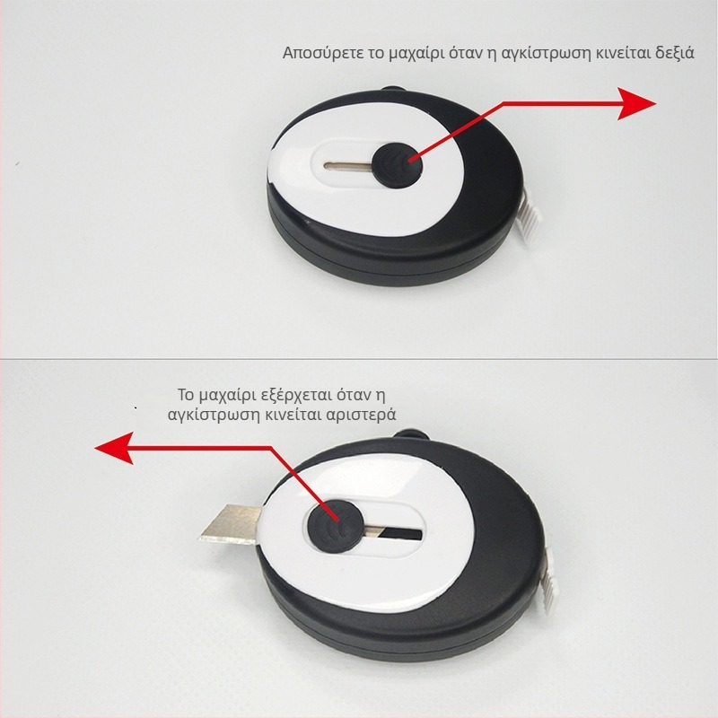 Μίνι μετροταινία ABS — KXQ, εμβέλεια 1,5 m, 3D μέτρηση, φορητή πολυλειτουργική εύκαμπτη μεζούρα με μαχαίρι για άνοιγμα συσκευασίας