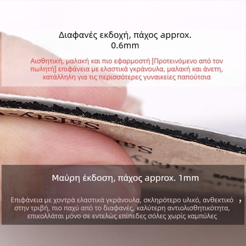 Αντιολισθητικό φιλμ σόλας από PVC για παπούτσια, διαφανές αθόρυβο στρώμα σόλας, για όλες τις εποχές, Muse Standing