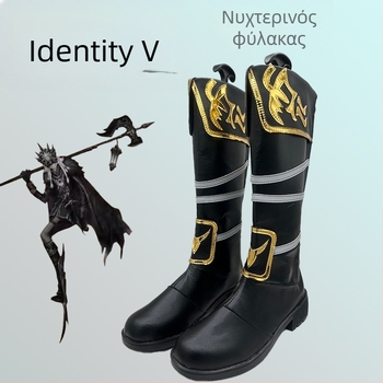 Cosplay μποτάκια, στρογγυλή μύτη, microfiber επάνω, σόλα από καουτσούκ, ψηλός κορμός, φερμουάρ