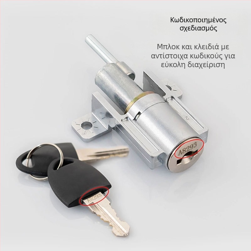 BLJ 62119 Κλειδαριά για ντουλάπι με τρία συρτάρια, κύλινδρος από κράμα ψευδαργύρου, για ντουλάπες με τρία συρτάρια και ντουλάπες δεδομένων, μοντέρνος μινιμαλιστικός σχεδιασμός