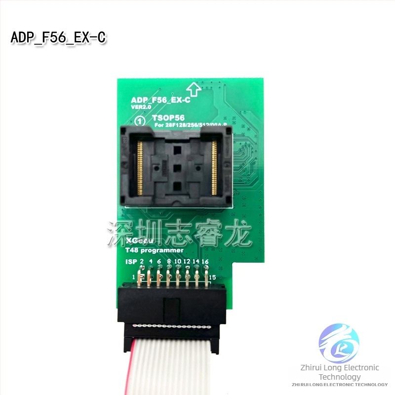 TSOP56 προσαρμογέας για μετατροπή ADP_F56_EX-A/B/C σε T48 programmer — burn-in τεστ, ανάγνωση/εγγραφή υποδοχή